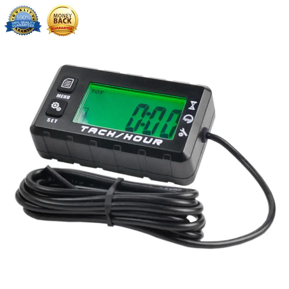 Hour Meter Digital Inductive Tachometer With LCD for Gasoline Engine ATV  UTV Chainsaws Outboards Motor ATV Marine Generator AliExpress
