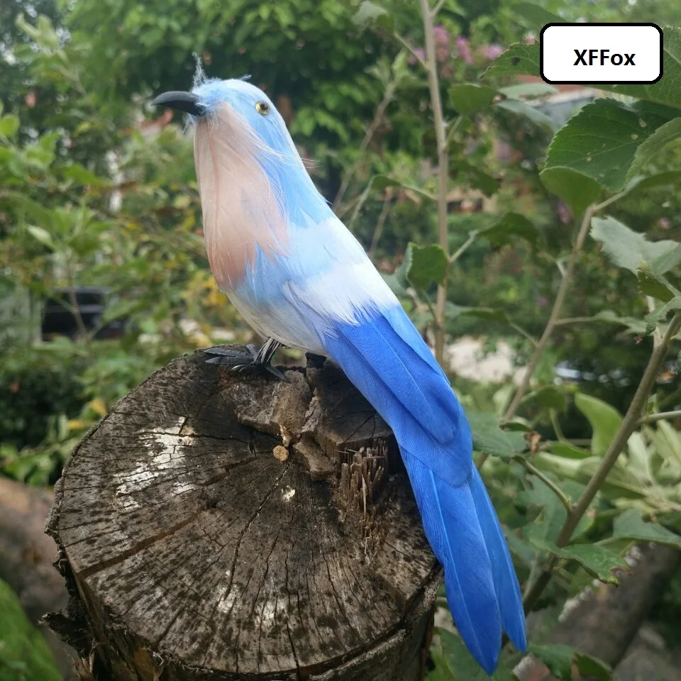 

cute simulation blue bird model foam&furs real life turned bird doll gift about 15cm xf2491