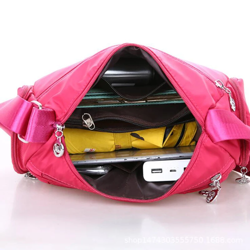 Многослойная сумка-мессенджер на одно плечо для женщин среднего возраста, легкая Женская водонепроницаемая сумка на плечо