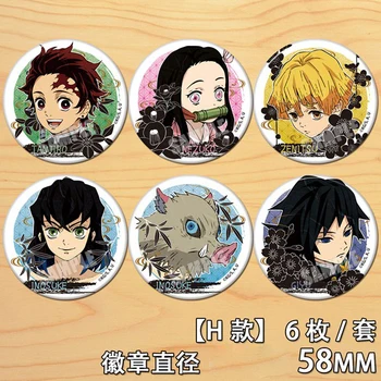 

Anime Demon Slayer Kimetsu no Yaiba Kamado Tanjirou Nezuko Bedge Cartoon Collect Backpacks Bags Badges Button Brooch Pin Gifts