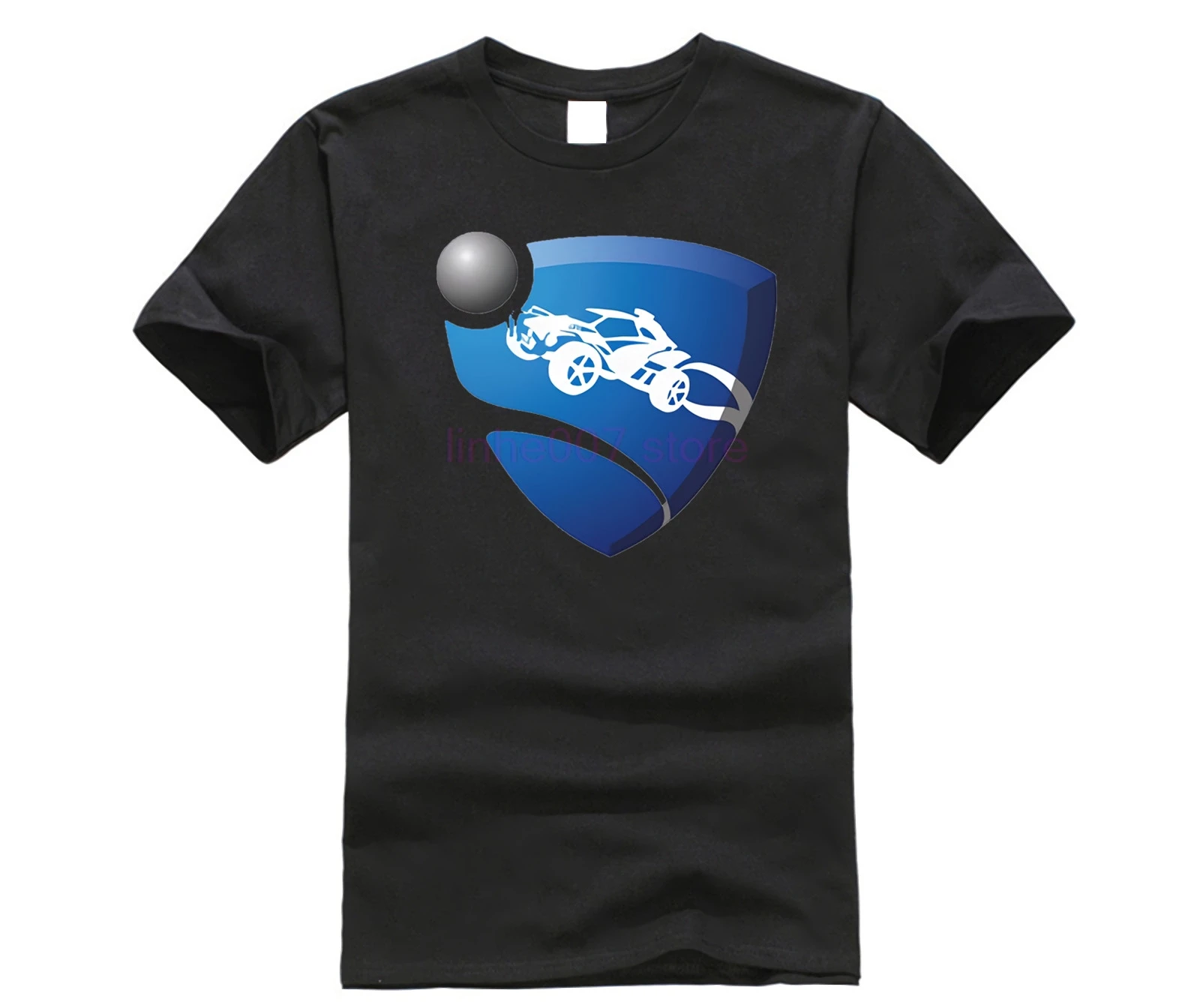 

Mens T-shirt Summer O Neck polyester Mvye Men's Rocket League Game Logo T Shirt polyester Black euro size