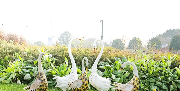 Металлическая утка животное Рождественское украшение сада Украшение для сада декор газона наружное и внутреннее украшение сада