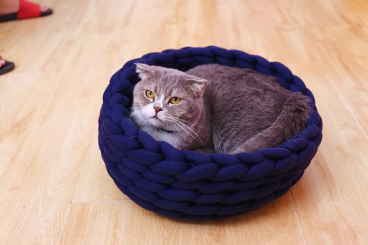 Кошачья кровать плетёнными удобные зимние комнатные собачки пещера кошки продукты для домашних животных, cama para gato со Одежда высшего качества собачьи матрасы-лежанки