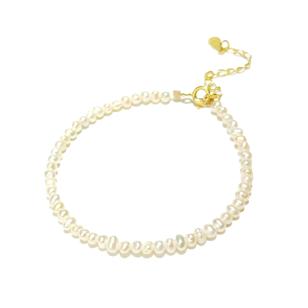 

Lii Ji Real Mini Babie Pearl Freshwater Pearl Bracelet 925Sterling Silver Clasp 15-19.5cm for Kid Girl Lovely Gift Women Jewelry