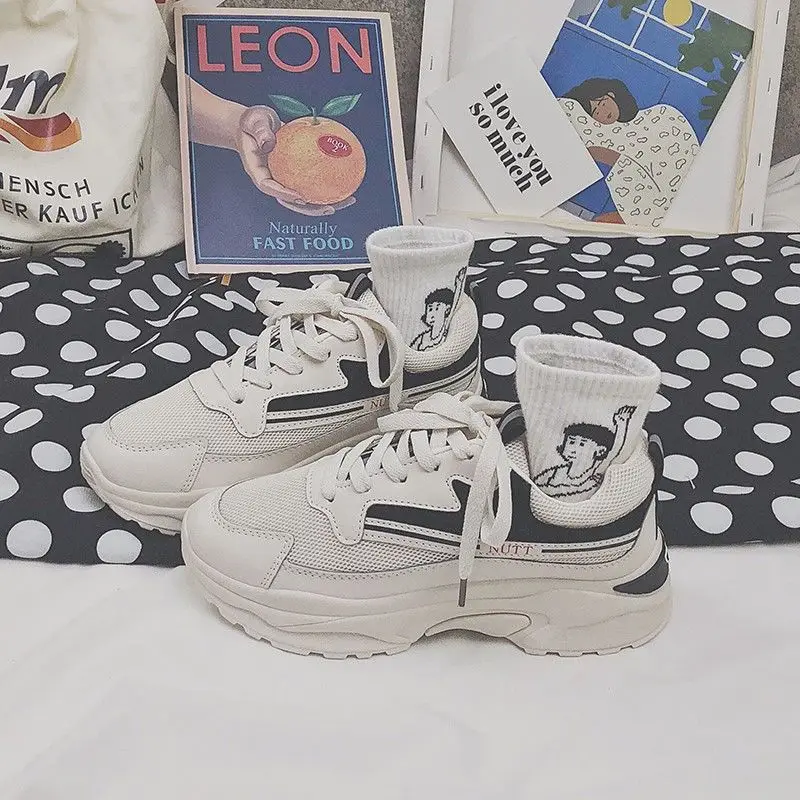 

2019 New Style WOMEN'S Shoes Summer Dad Shoes Students Korean-style Versatile INS MacBook Athletic Shoes-Hyper-Fire Red Tide