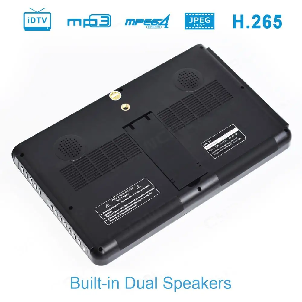 10 "HD Portable Digital and Analog Mini Car TV Supports USB SD MP4 H.265 AC3DVB-T2 ATSC ISDB-T TDT