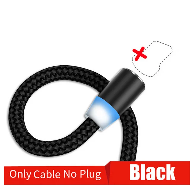 Only Cable Blace Магнитный Micro USB кабель Olaf 2 м для iPhone, samsung, Xiaomi, huawei, зарядный кабель USBType C, Магнитный зарядный провод - Цвет: Only Cable Blace
