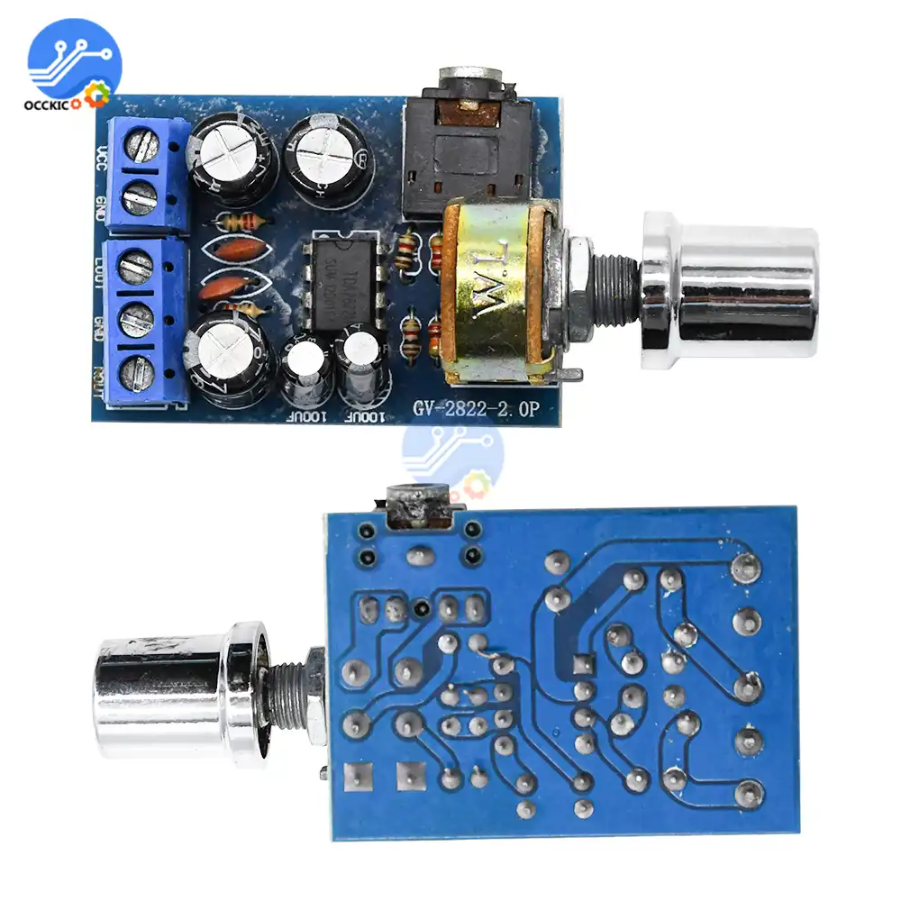 TDA2822M Mini 2.0 1W×2 Stereo Audio Power Amplifier Board DC 5V 12V CAR M