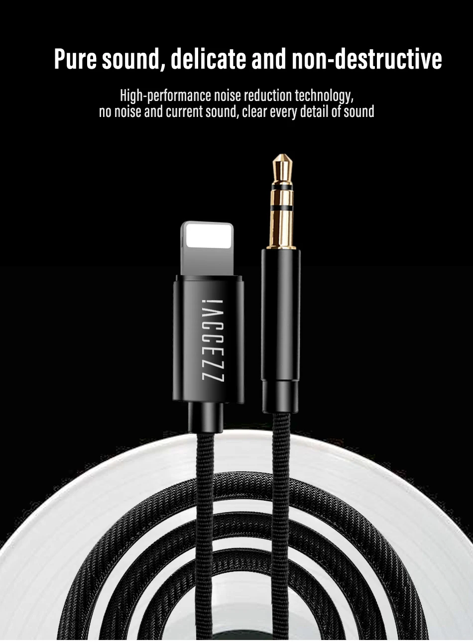 ACCEZZ Aux аудио кабель для 3,5 мм разъем Женский динамик кабель для наушников гарнитура Aux Шнур для iphone 7 8 X XS MAX XR конвертер