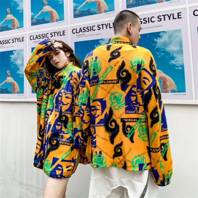 

2020 new OW autumn and winter cardigan sports jacket fashion trend men and women loose zipper windbreaker jacket