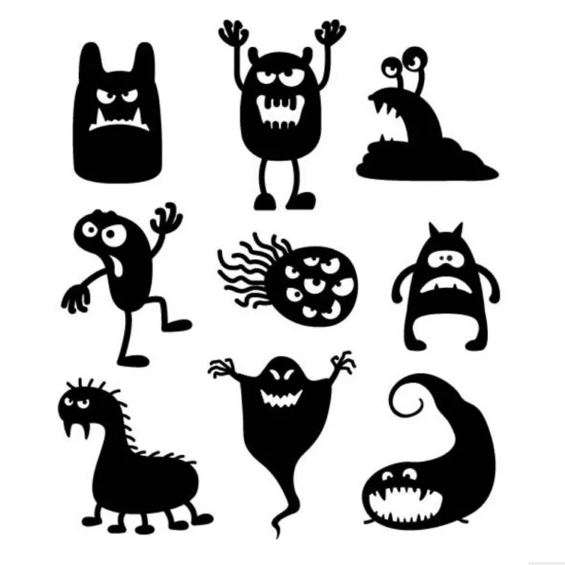 9xMonster Stamp 2020 9 шт./компл. Kawaii Милые Тоторо светочувствительное уплотнение Скрапбукинг Декор планировщик штампы для изготовления открыток канцелярские принадлежности, школьные принадлежности - Цвет: 9xMonster Stamp 2020