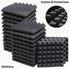 Panneaux d'isolation acoustique en mousse pour barre KTV, 24 pièces, 300x300x5mm, pour insonorisation, coins de Studio