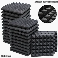 Panneaux d'isolation acoustique en mousse pour barre KTV, 24 pièces, 300x300x5mm, pour insonorisation, coins de Studio 