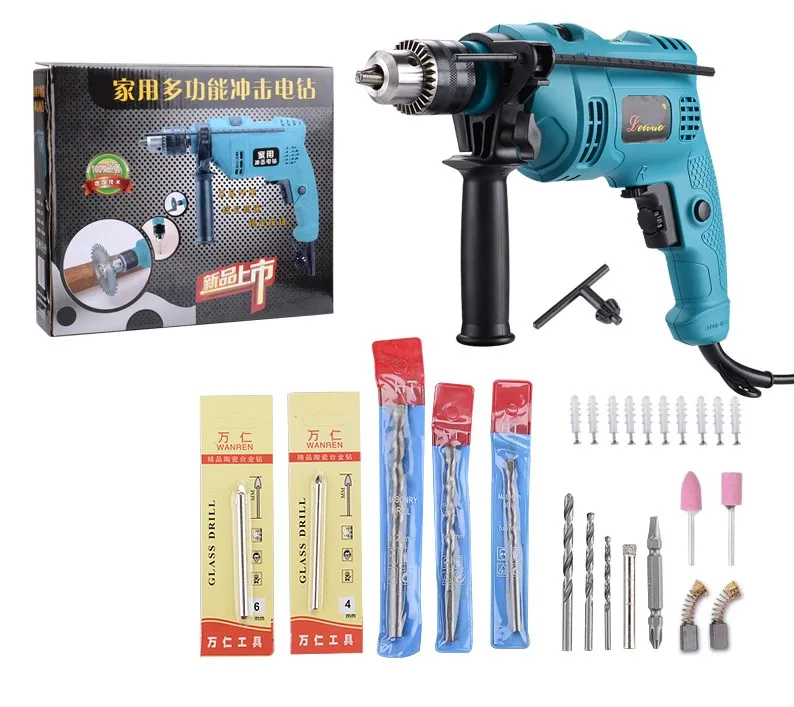 Original--   CM400DU-24NFJ   1 year warranty  ?Multifunctional household percussion drill dual purpose stepless variable speed transmission reversing pistol drill small electr