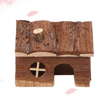 

1PC Wooden Hamster House Small Pet Rest House Delicate Hiding House Sleeping Nest Pet Hut for Hospital Store Home