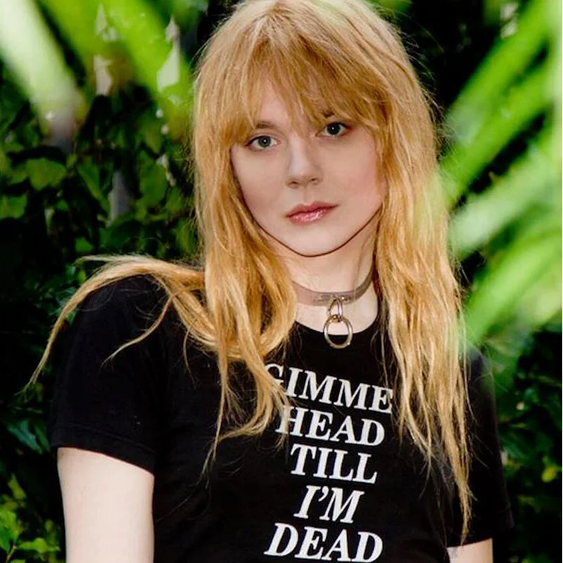 Женские футболки с графическим принтом Забавные Harajuku футболка Gimme Head Till I'M Dead