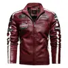 New Motorcycle Jacket For Men In Autumn/Winter 2022 Fashion Casual Leather Embroidered Aviator Jacket In Winter Velvet  Pu Jacke ► Photo 3/6