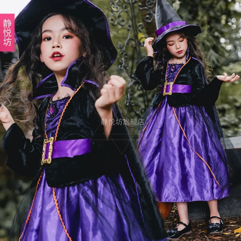 Свадебное платье невесты с привидением Карнавальный Костюм Куклы Вуду одежда для детей на Хэллоуин Детское платье принцессы вампира для девочек возраст от 3 до 10 лет