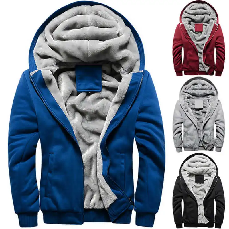 5XL Толстая Толстовка с капюшоном топы с капюшоном зимняя мужская флисовая Верхняя одежда куртка на молнии