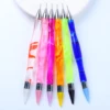 Gourd Handle Nail Art Dotting Pen Dual Crayon Wax Drill Head Steel Pipe Picking Rhinestones Gems Nails Accessories Tool Manicure 4