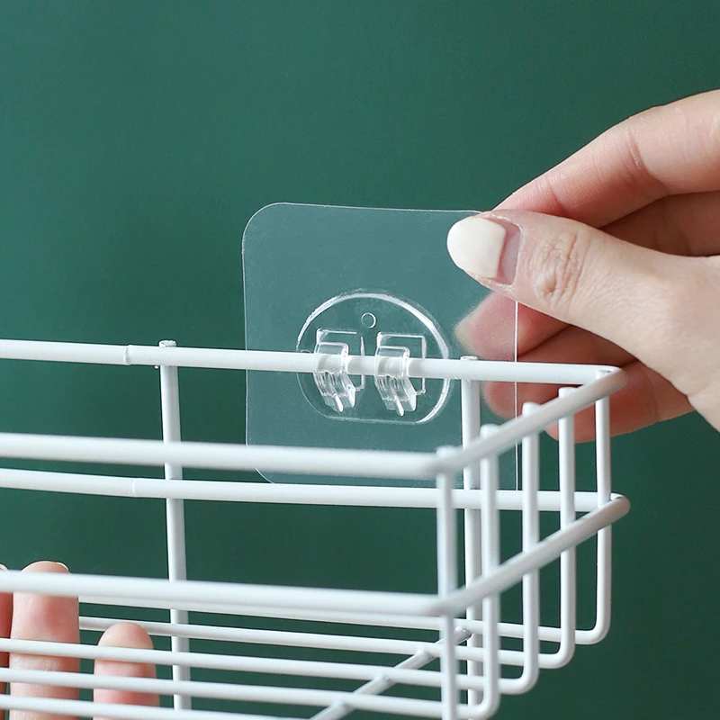 Wall Holder Multi Purpose Hooks Adhesive Wall Hook Self Adhesive Hooks Wall Organizer Hook Wall Mount Hooks Wall Mounted Adhesive Hook Under Wire Shelf Rack Hanger Holder Insert Clamp Organizer Decor Bracket Key Accessories For Hanging