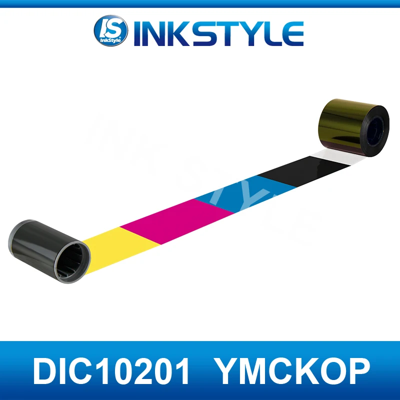 Generic DIC10201 YMCKOP цветная лента 500 изображений для использования в принтере Matica Edisecure DCP340 DCP240