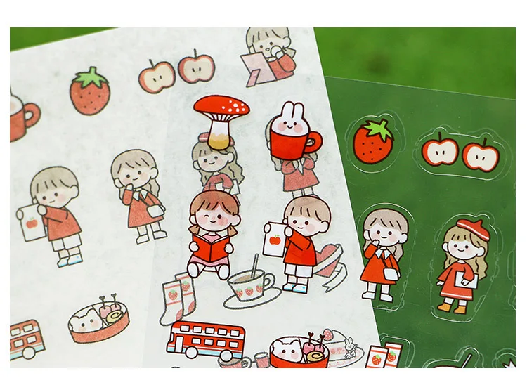 Winzige 2 шт. ПВХ и наклейки из бумаги васи Kawaii молочная жизнь украшения милые стационарные DIY стикеры Скрапбукинг альбом журнал поставок