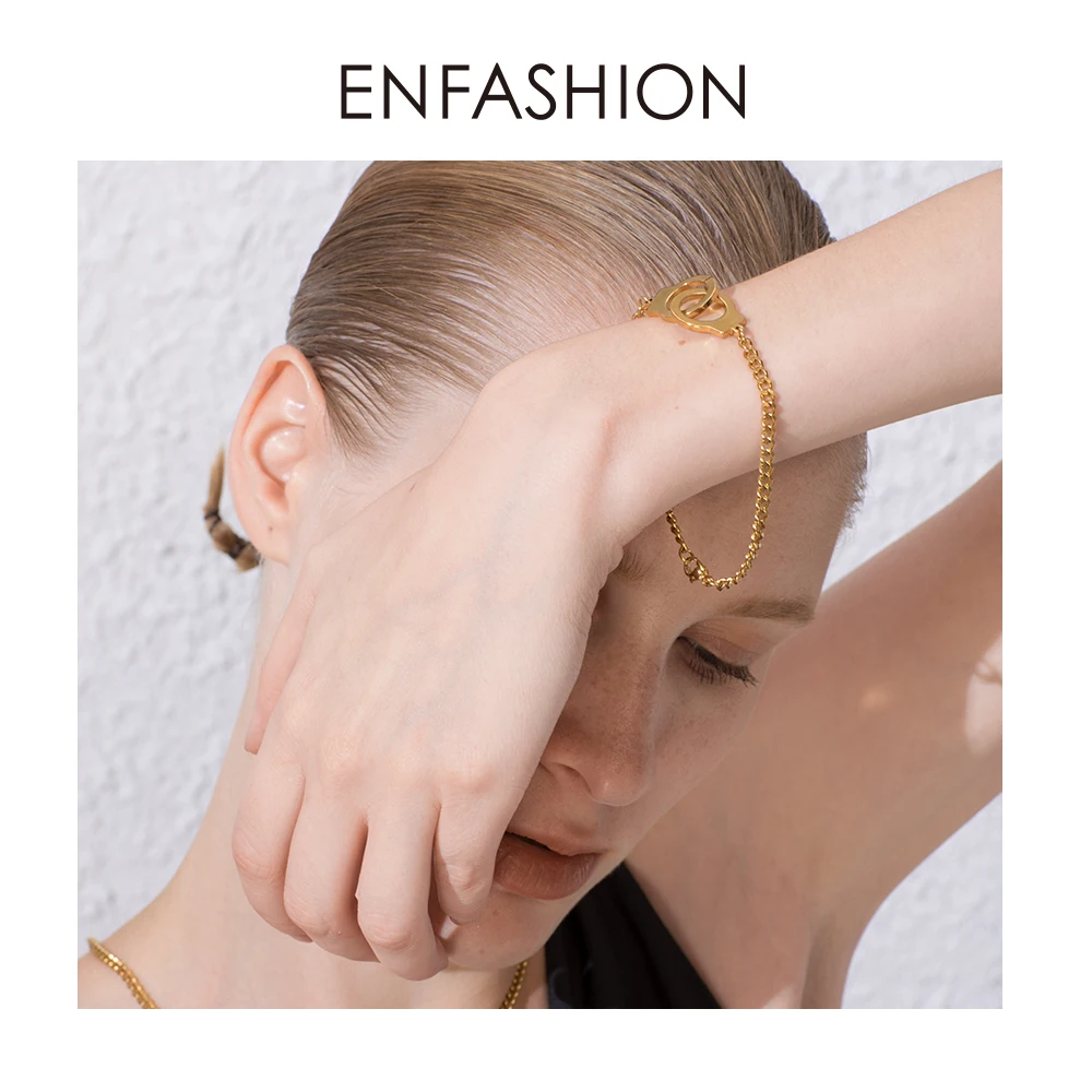 ENFASHION панк наручные браслеты из нержавеющей стали Викинг замок цепь браслет для