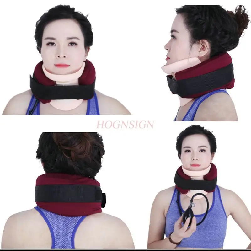 Inflatable Cervical Vertebra Tractor Home Medical Stretching Neck Correction Massage Necks Pain Fixed Stretch Care Tool Office