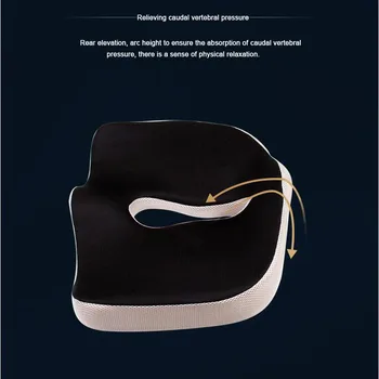 

Comfortable Health Max Coccyx Orthopedic Memory Foam Seat Cushion Best for Relief of Back Pain Tailbone Pain Sciatica Medical