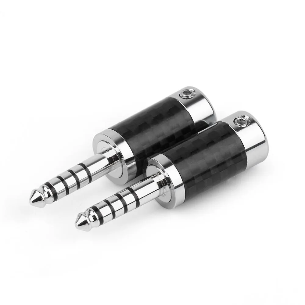 10PCS 4.4mm 5 Pole Male Earphone Audio Plug For NW-WM1ZA Headset Rhodium/Gold Plated Audio Jack Wire Connector DIY Adapter