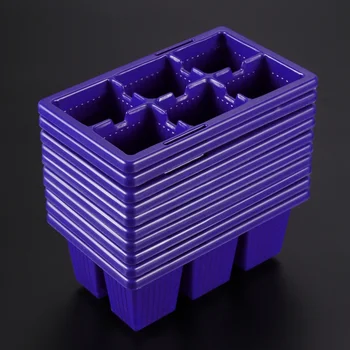 

Set of 5 Plastic Horticulture Seed Trays Seedling Growing Trays Starter Trays 6 Cells Per Tray Plant Seed Grower