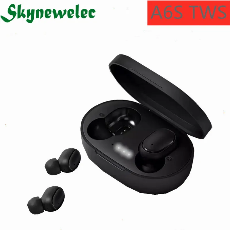 

Earphones A6S TWS Bluetooth 5.0 Earphone Noise Cancelling fone Headset With Mic Earbuds for Xiaomi Redmi Airdots Wireless Earbud