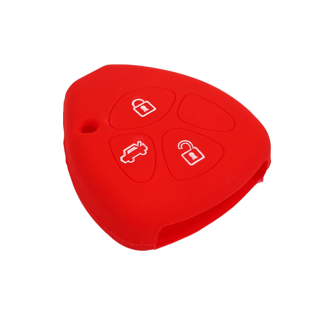 Remote Fob Cover Car Key Shell Soft Silicone Key Case Holder Automobile Foldable 3 Button Car Remote Control Case for Toyota