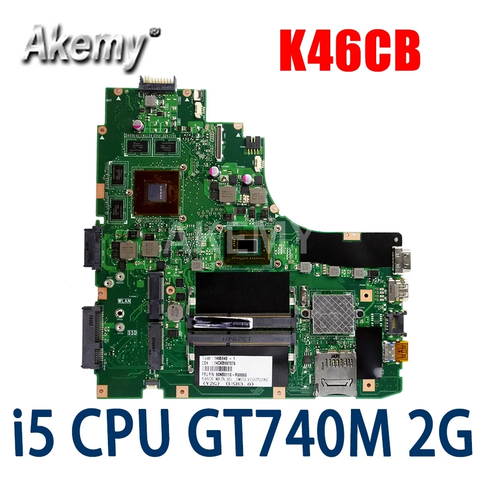 90NB0110-R00020 K46CB Laptop motherboard for ASUS A46C S46C E46C K46CM mainboard I5-3317/3337 GT740M-2GB | Компьютеры и офис