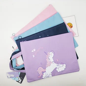 

Handcuffs A4 file bag Unicorn stationery bag Student bag Test paper storage bag Computer bag