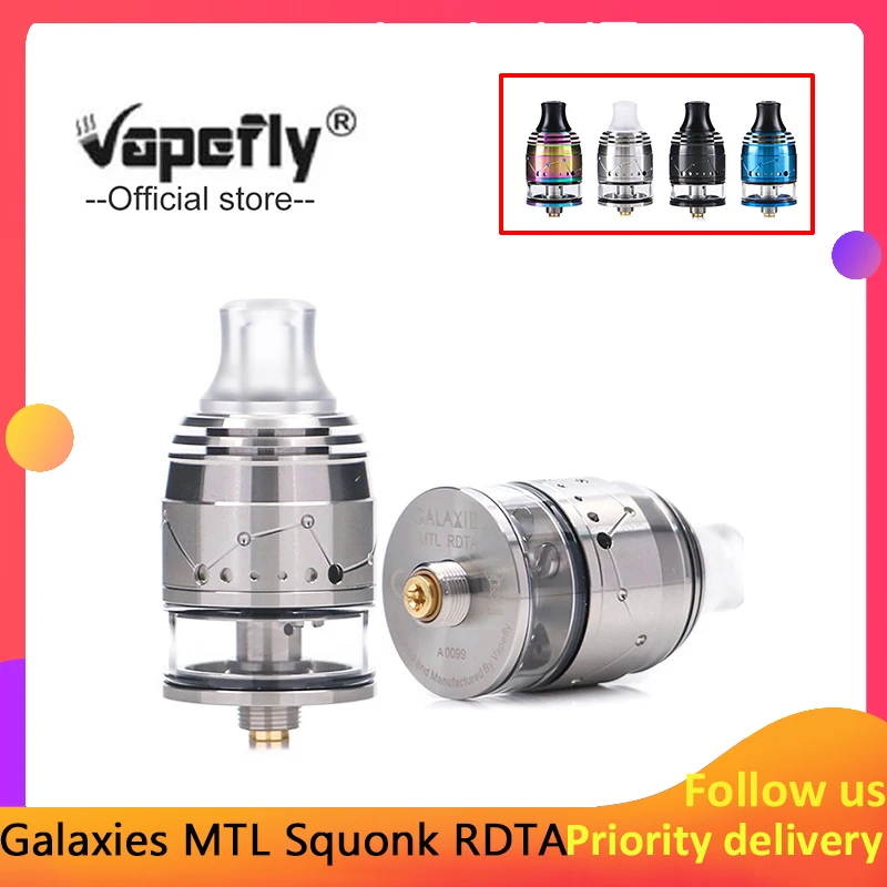 Оригинальная емкость vapefly Galaxies 2 мл MTL Squonk RDTA для наполнения сверху/снизу питание vs