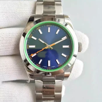 

Wholesale top luxury men's watchseries 40MM blue dial 2813 automatic movement stainless steel strap Men Wristwatch