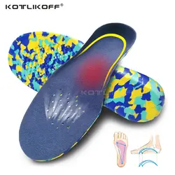 Ортопедические стельки KOTLIKOFF для детей, детские стельки с поддержкой арки, плоская ножка X/O, ортопедический ботинок, вставки для пятки