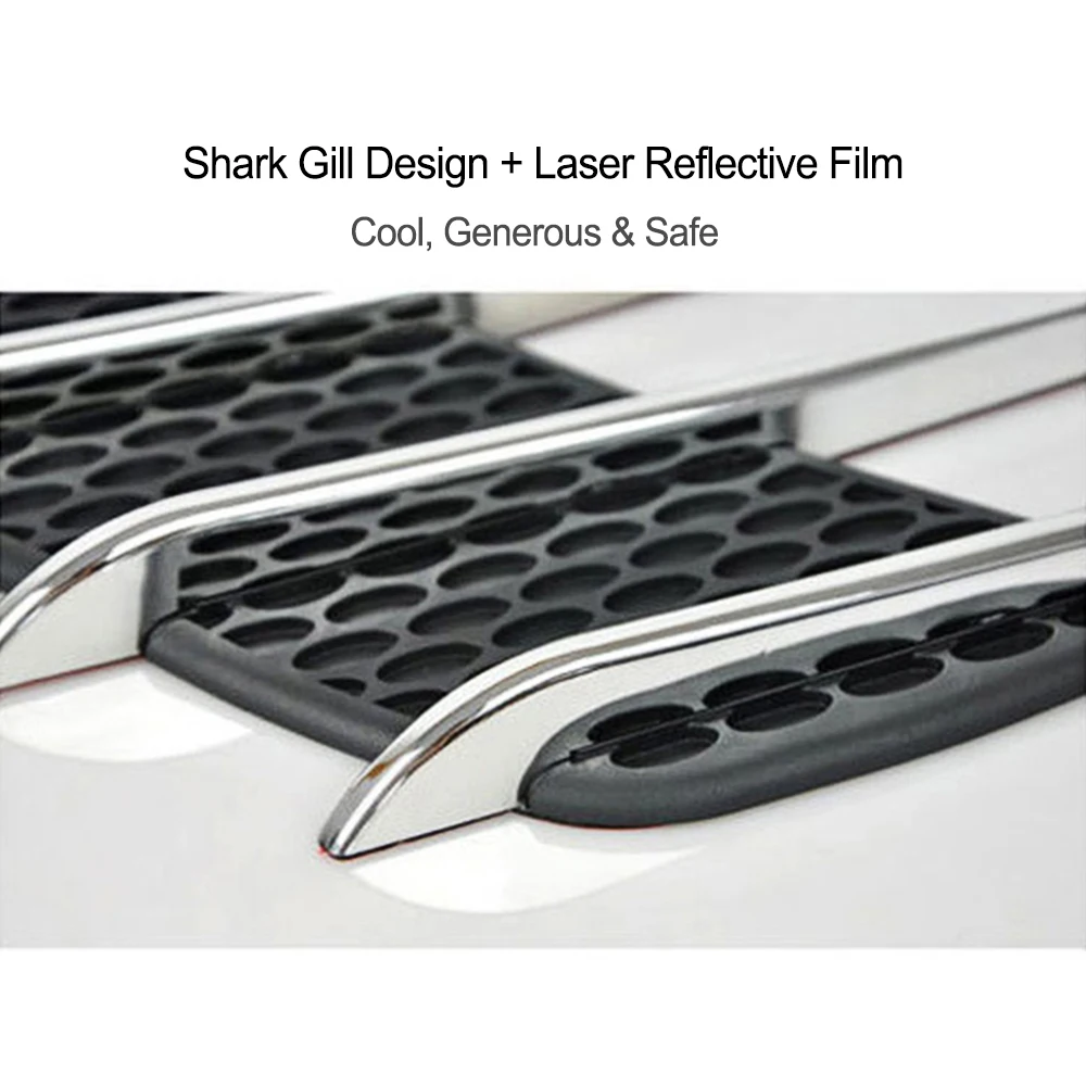 

2PCs Simulated Car Outlet Vent Fender Shark Gill Cover Stickers and Decals for Car Air Side Outlet