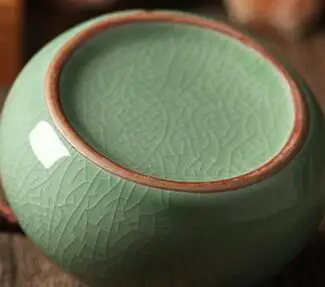 Ice crack China tea caddies Pretty tea pot storage canister Ceramic tea jar box
