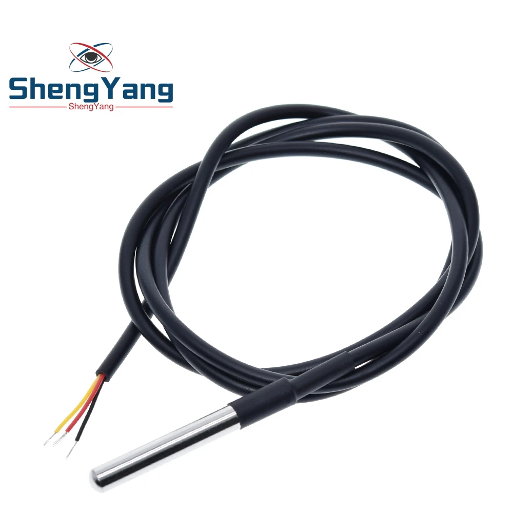 Посылка ShengYang DS1820 из нержавеющей стали водонепроницаемый датчик температуры DS18b20