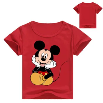 

Children Boys Cotton T-Shirt Clothes For Baby Girls Mickey Cotton Cartoon Pattern T-Shirt Kids Short-sleeved T-shirt Popular