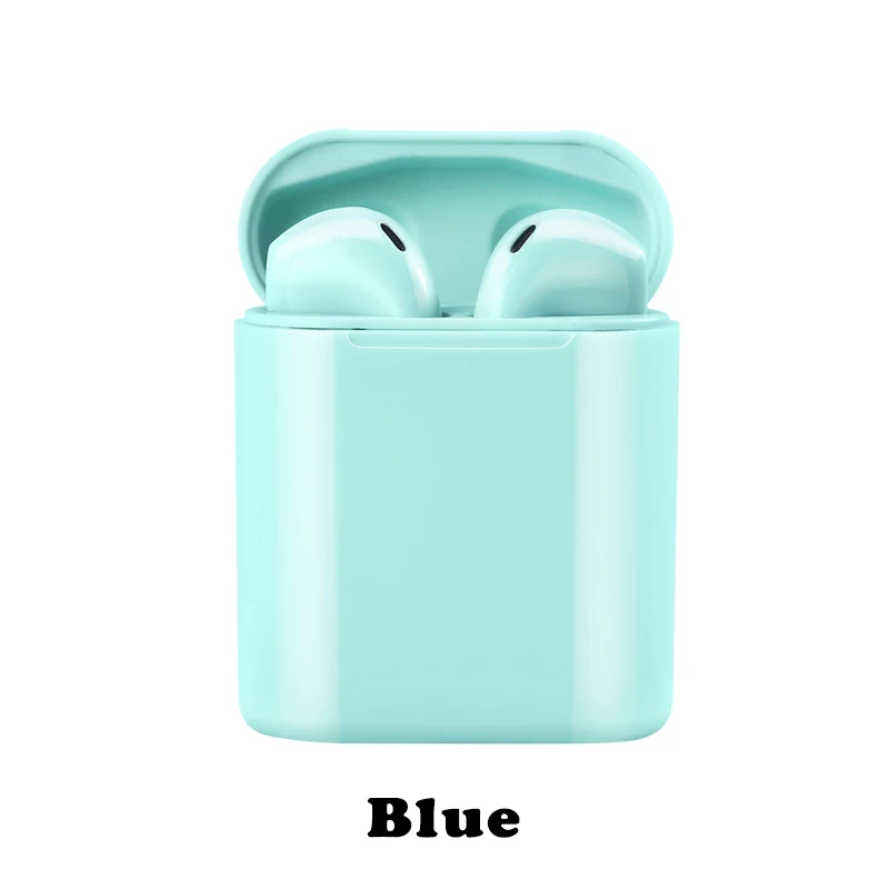 Беспроводные наушники TWS с микрофоном Музыка Touch Водонепроницаемая bluetooth-гарнитура двойной кран управление для Apple Honor huawei xiaomi телефон - Цвет: Синий