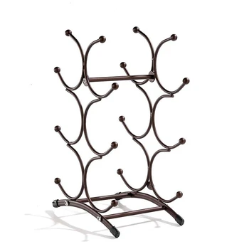 

New Countertop Wine Racks, 6 Bottles Wine Holder, Metal Wine Shelf, Tabletop Wine Storage Holders Stands for Home Decor