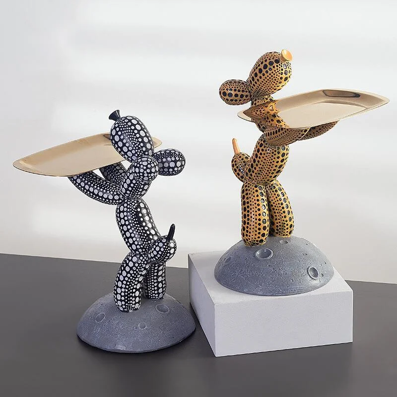 Yayoi Kusama Balloon Dog Statue Sculpture Creative Modern Home