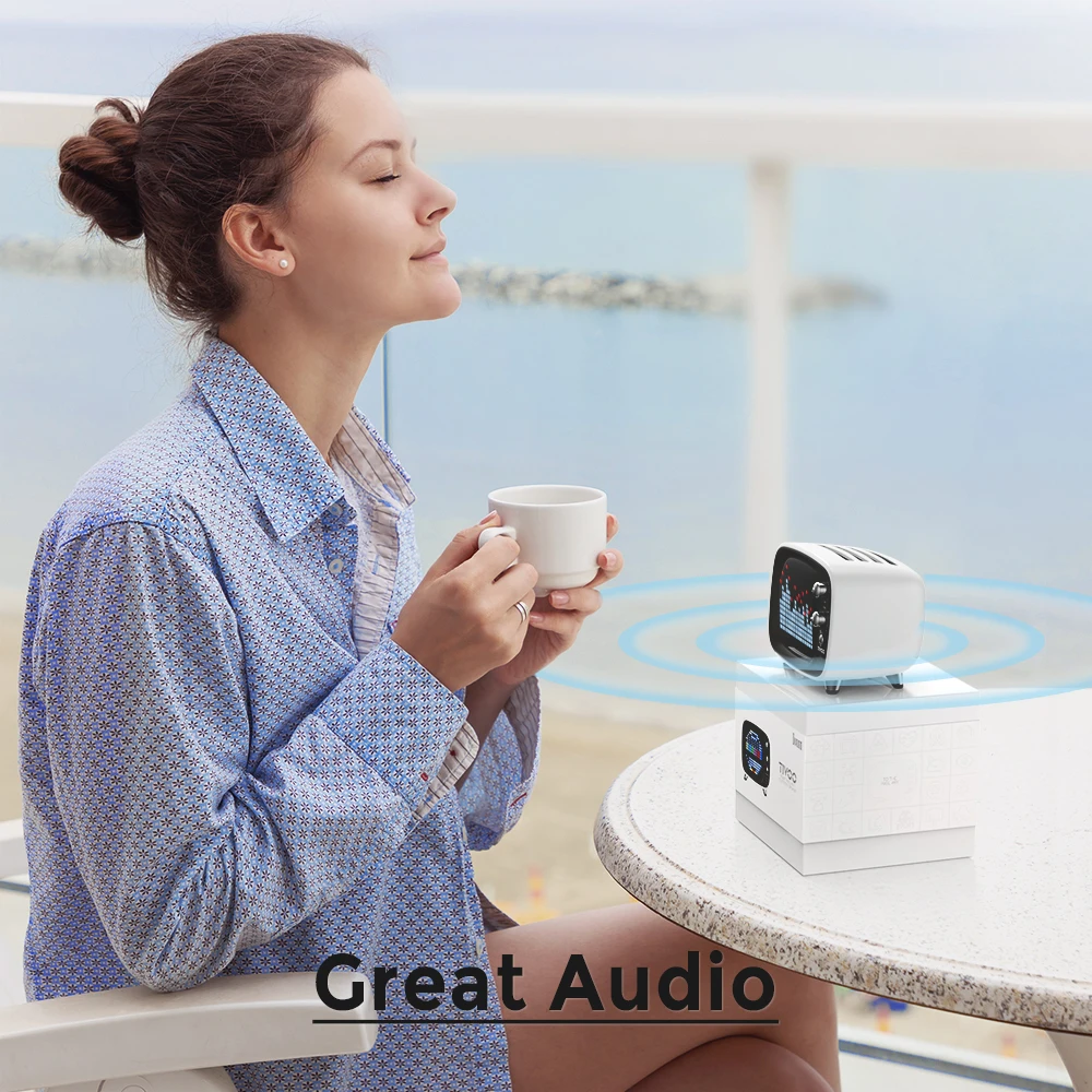 US $55.13 - 58.58 Divoom Tivoo Portable Bluetooth Speaker Smart Clock Alarm Pixel Art DIY by App LED Light Sign Decoration Unique Christmas gift