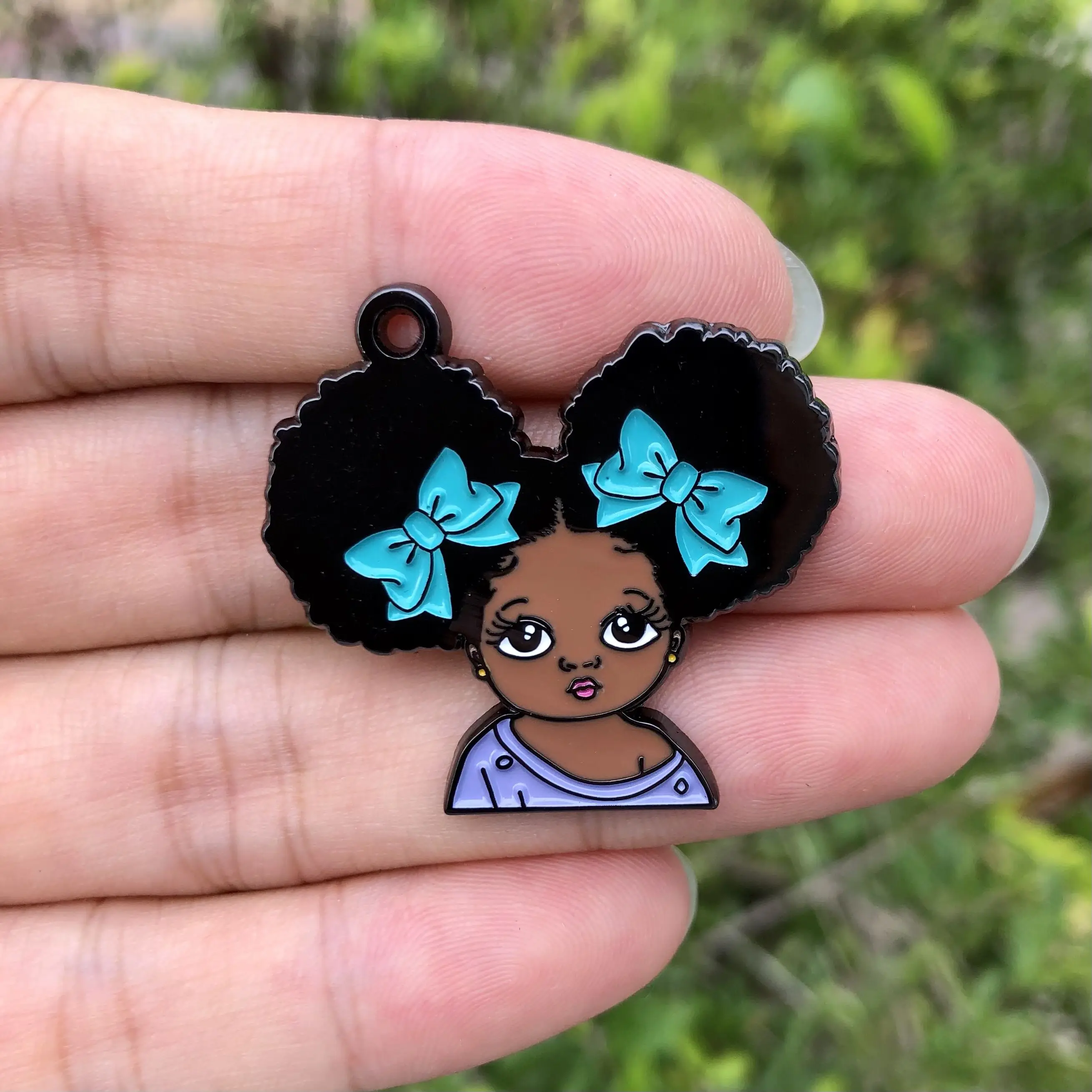 5 шт. эмалированная Подвеска для женщин в стиле афро |