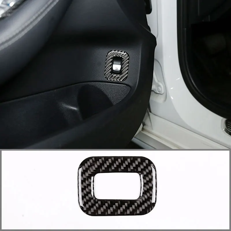 

For Mercedes Benz C Class W205 GLC X253 2015-2019 Real Carbon Fiber Driver Side Taildoor Switch Frame Stickers Car Accessories