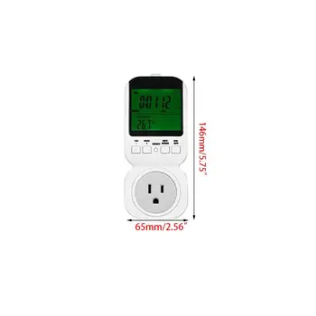 

Digital Thermostat Timer Switch Socket UK/US Plug Multifunction Power Meter